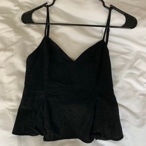 Black strappy top